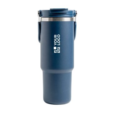 Vaso térmico de acero inoxidable con tapa doble y asa plegable 900ml