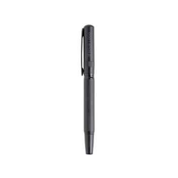 Roller metálico con tapa grabada y clip estrecho elegante tinta negra