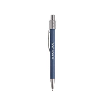 Bolígrafo de aluminio con clip metálico y spinner tinta negra