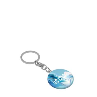 Llavero metálico redondo personalizable a todo color en ambas caras