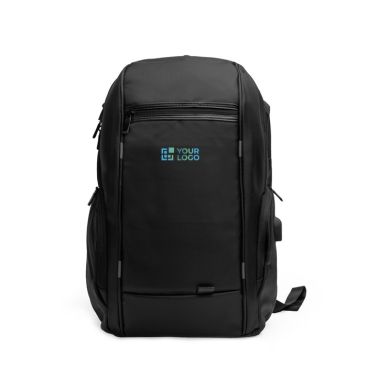 Mochila de nylon con puerto USB y tiras y espalda acolchadas 17''