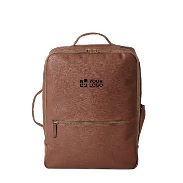 Mochila de piel reciclada elegante con bolsillo ampliable PC 17''