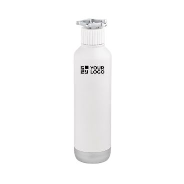 Botella de acero reciclado de doble pared con tapa de rueda 750ml
