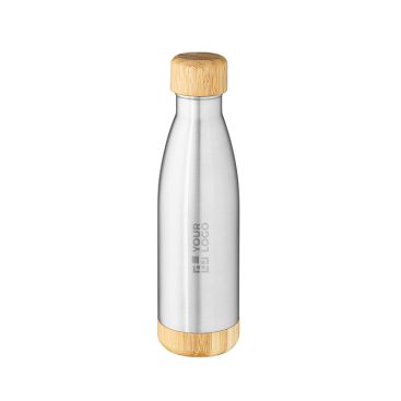 Botella de acero inoxidable reciclado con tapa de bambú 750ml