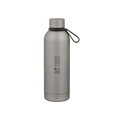 Botella térmica de acero inox reciclado con asa de silicona 490ml