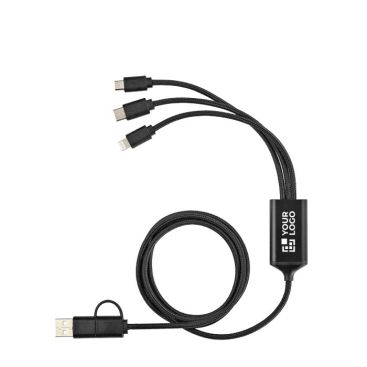 Cable de carga 5 en 1 trenzado con conectores múltiples 10W