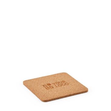 Posavasos de corcho natural cuadrado fabricado en Europa