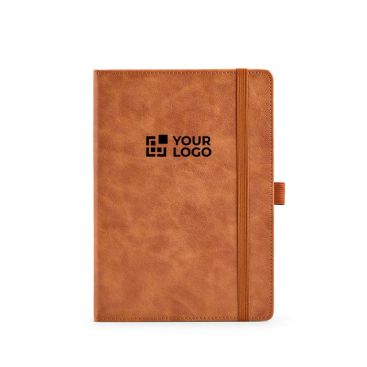 Libreta de cuero sintético eco con banda de cierre A5 hojas en blanco