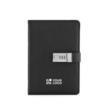 Libreta con candado de cierre de contraseña y tapa eco A5 hojas en blanco