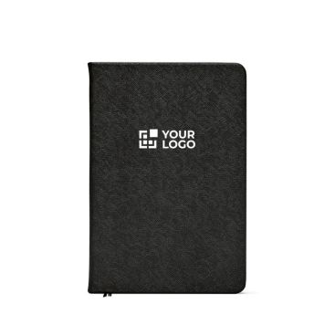 Cuaderno de tapa dura en piel sintética reciclada con dos bolsillos A5
