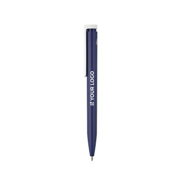 Bolígrafo de plástico reciclado con diseño ultraligero y tinta azul
