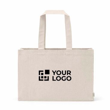 Bolsa de la compra de algodón eco natural con fondo plano 280 g/m2