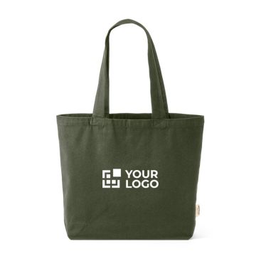 Bolsa de la compra ecológica con bolsillo interior y asas largas 220 g/m2