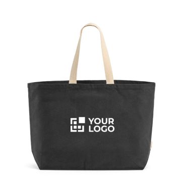 Bolsa de la compra de algodón reciclado de 32L con fuelle 400 g/m2