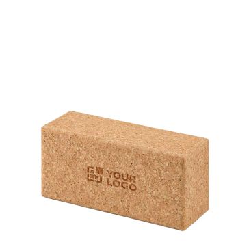Bloque de yoga corcho antideslizante para equilibrio y estiramientos