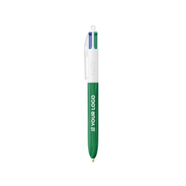 Bolígrafo de plástico efecto madera fabricado en UE con 4 tintas BIC®