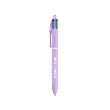 Bolígrafo de plástico con acabado pastel y tinta de 4 colores BIC®