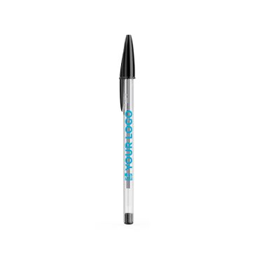 Bolígrafo de plástico transparente clásico con tinta negra BIC® Cristal®