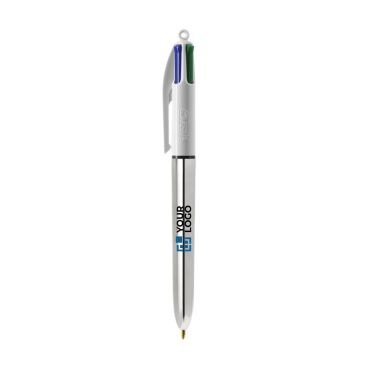 Bolígrafo de plástico de colores metálicos con tinta de 4 colores BIC®