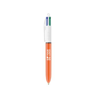 Bolígrafo de plástico con escritura fina 0,8mm y 4 tinta de colores BIC®