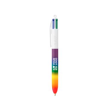Bolígrafo de plástico estilo arcoiris con tinta de 4 colores BIC®