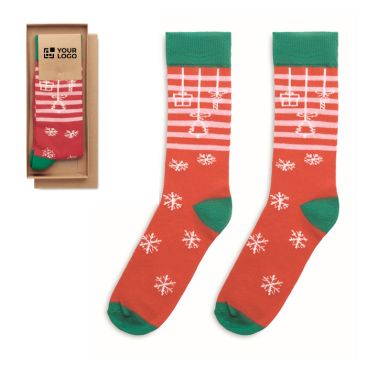 Calcetines de Navidad talla grande color verde primera vista - agotado