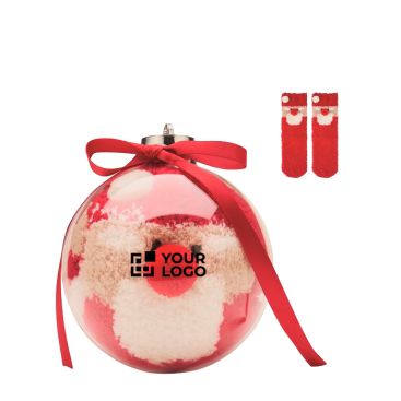Calcetines navideños de poliéster en bola para árbol de Navidad talla M