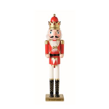 Muñeco decorativo de personaje cascanueces de madera con base estable