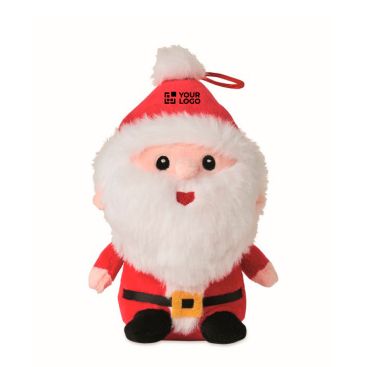 Peluche de Papá Noel de poliéster y bordado con lazo para colgar