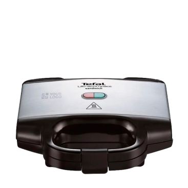 Parrilla de contacto con placas antiadherentes y cierre seguro Tefal