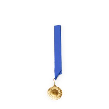 Medalla de metal con cinta de poliéster y mosquetón de agarre Ø5cm