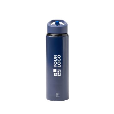 Botella antigoteo de acero inoxidable reciclado con asa y pajita 700ml
