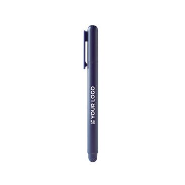 Bolígrafo roller de plástico con tapa y clip a juego tinta azul