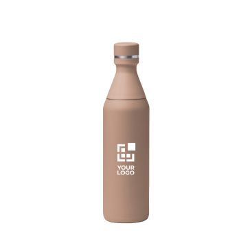 Botella térmica de acero inoxidable con doble apertura y tapón 550ml