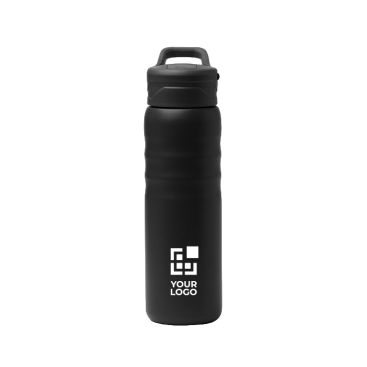 Botella térmica de acero inoxidable reciclado con pajita y asa 710ml