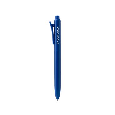 Bolígrafo con clip de pinza a juego, plástico mate y tinta azul