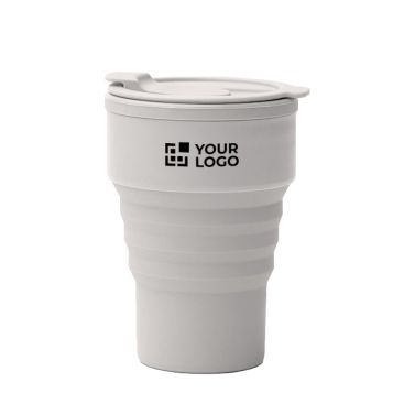 Vaso plegable de silicona con acabado mate y anillo extraíble 400ml