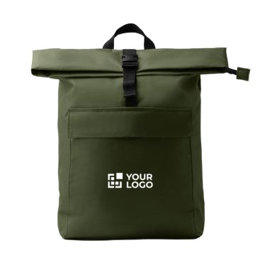 Mochila de poliéster eco con compartimento principal extensible 15''
