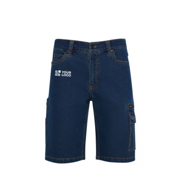Bermuda vaquera de algodón unisex con bolsillos multiusos 370g/m² Roly