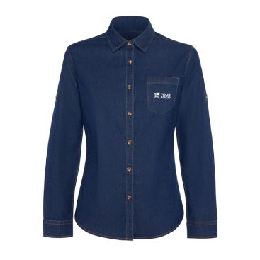 Camisa vaquera algodón mujer de manga larga 210g/m² Roly Direct Lujan