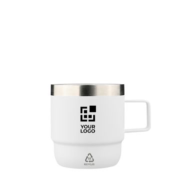 Taza de acero inoxidable de doble pared con interior de cerámica 18ml