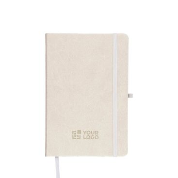 Libreta tapa de PU reciclado con marcapáginas A5 y hojas a rayas