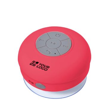 Altavoz multifunción de plástico engomado de colores color blanco vista de impresión