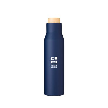 Botella térmica de acero inoxidable antifugas con tapa de bambú 500ml