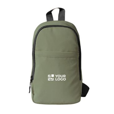 Bolsa bandolera de poliéster de un compartimento y bolsillo frontal