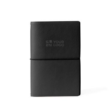 Libreta cartón con funda protectora con elástico y hojas en blanco A5