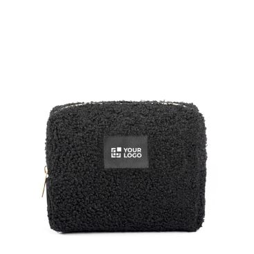 Neceser de poliéster con acabado sherpa y cremallera 360 g/m²