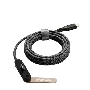 Cable de carga USB-C de 100cm con soporte de móvil integrado 10W