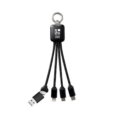 Cable multicarga 4 en 1 con múltiples conexiones y mosquetón 10W