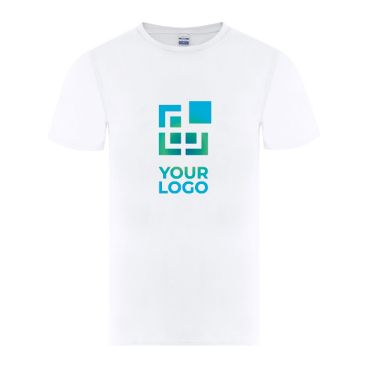 Camiseta blanca para adulto manga corta con cuello redondo 150g/m²